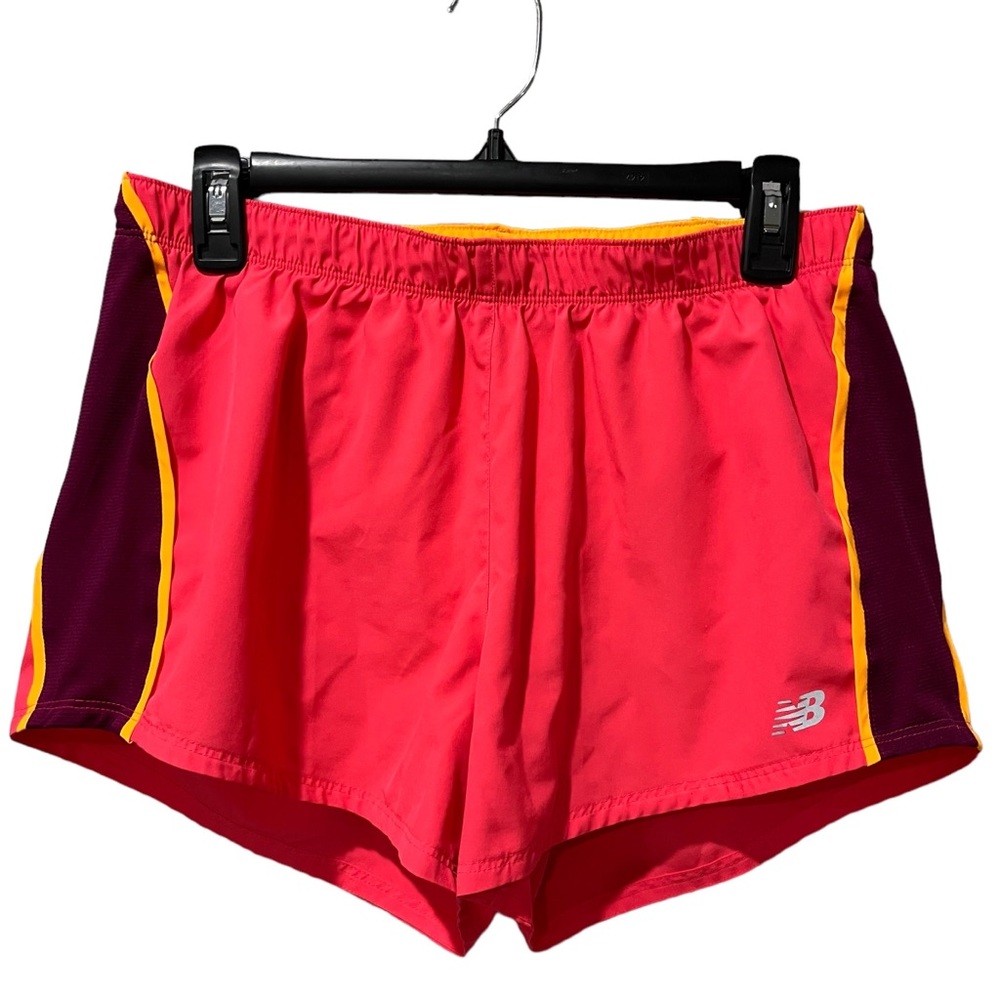 New Balance Size medium pink Lined running shorts‎ Nb Dry Tie Purple Orange